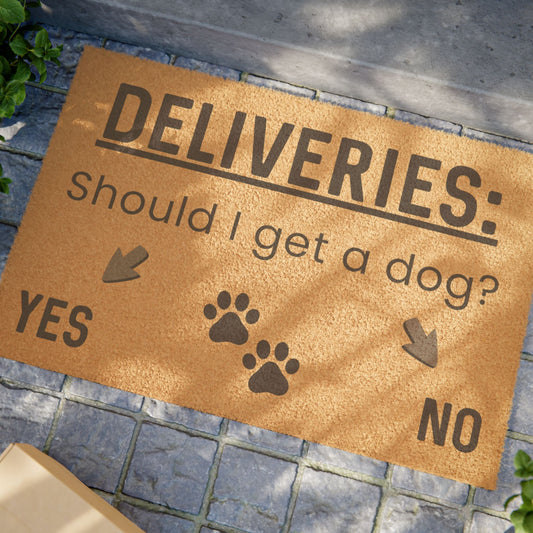 Should I Get A Dog? - Interactive Delivery Doormat
