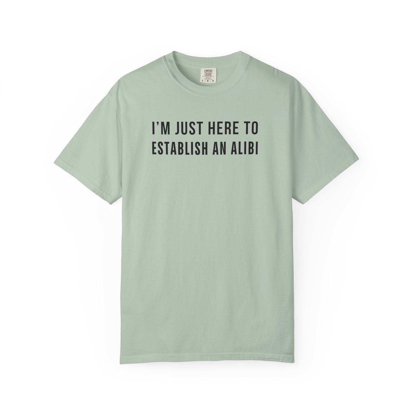 Here to Establish An Alibi - Comfort Color Tee