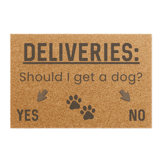 Should I Get A Dog? - Interactive Delivery Doormat