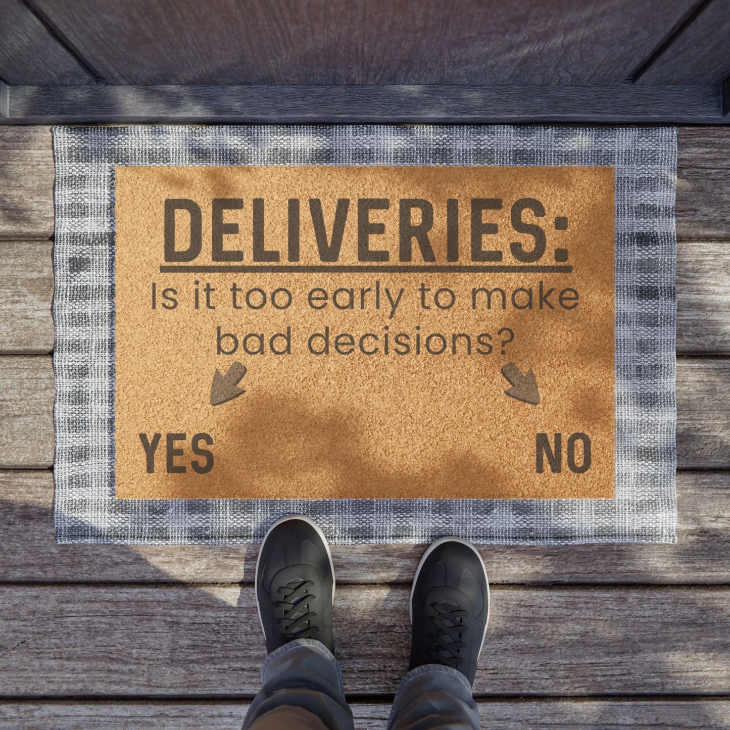Too Early To Make Bad Decisions? - Interactive Delivery Doormat