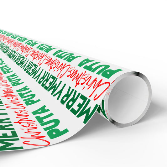 Merry Christmas Puta - Holiday Wrapping Paper