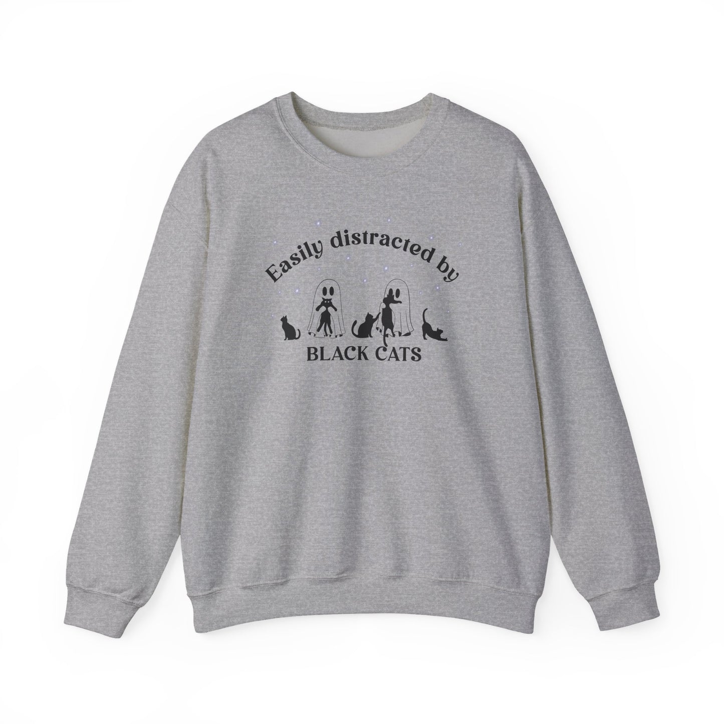 Easily Distracted to Black Cats - Unisex Crewneck Sweatshirt