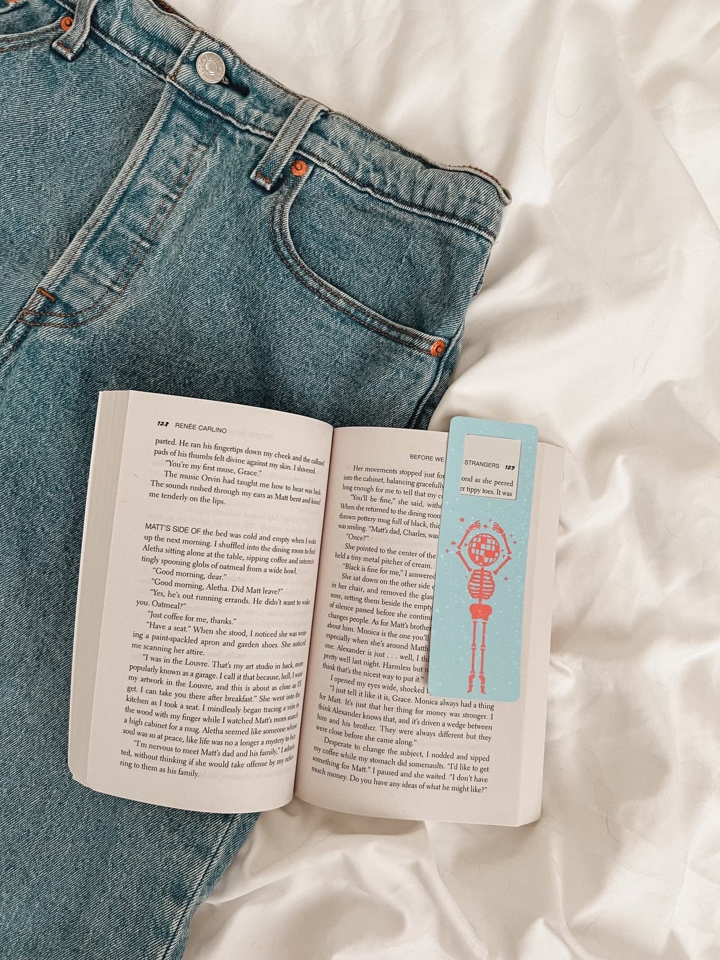 Disco Ball Skeleton Bookmark