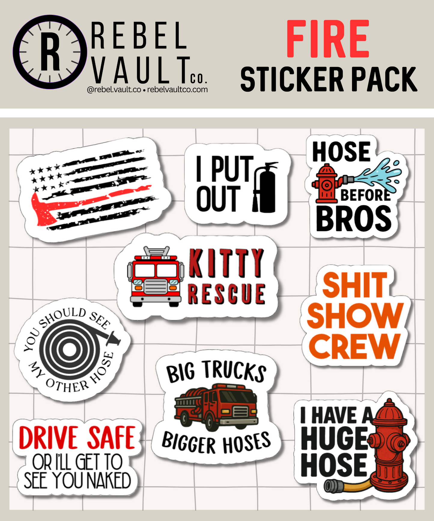 Firefighter Humor - Sticker Pack