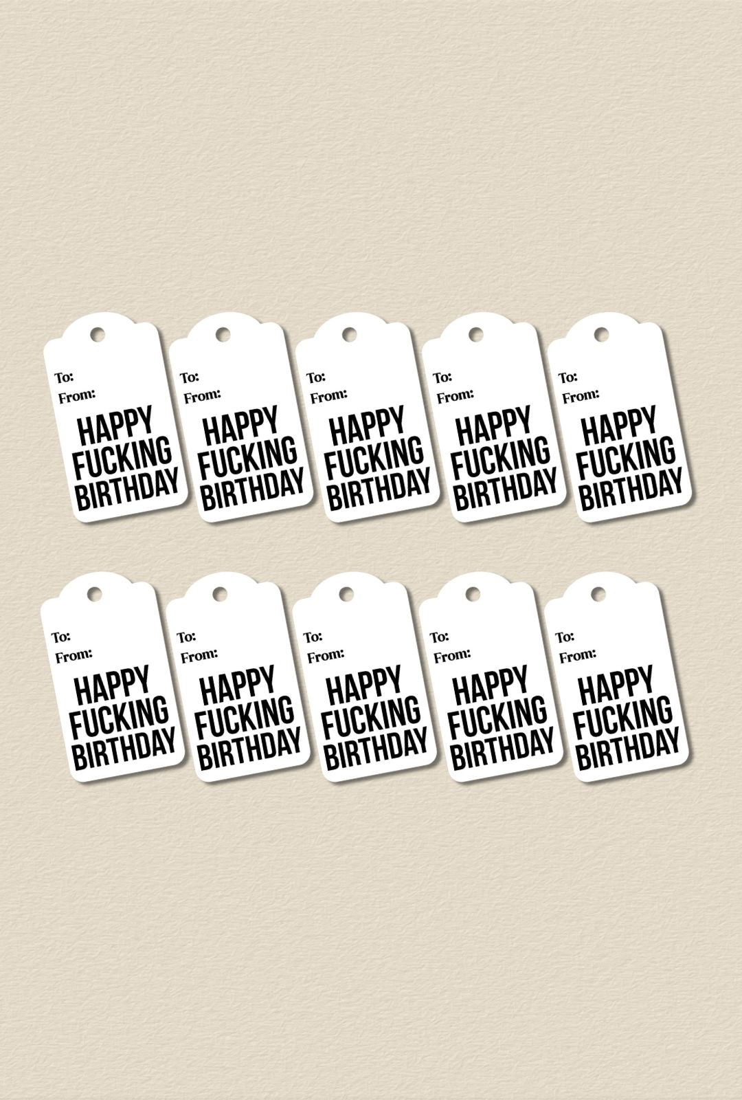 Happy Fucking Birthday - Gift Tags Pack