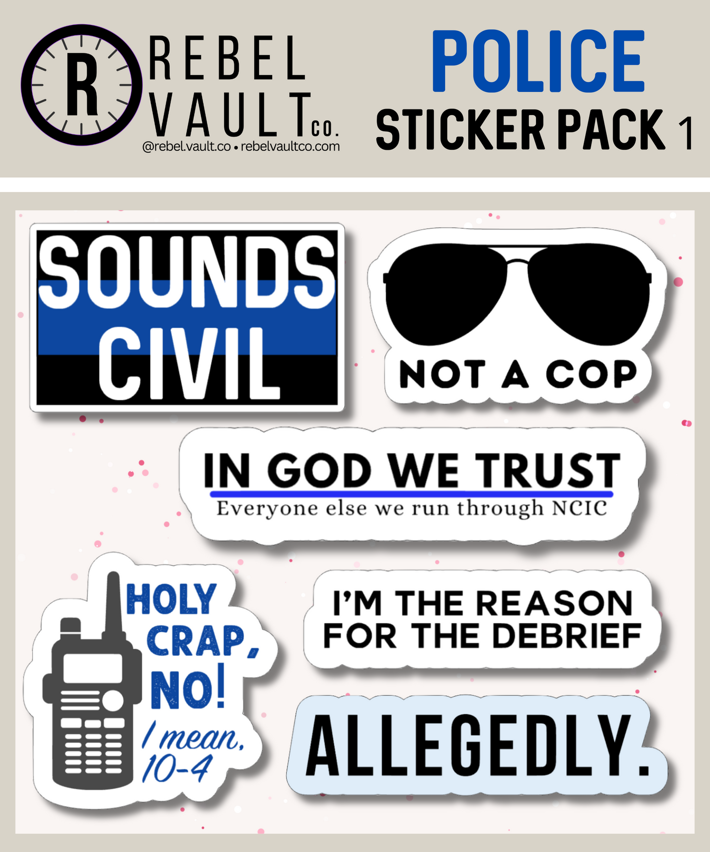 Police Humor - Sticker Pack 1