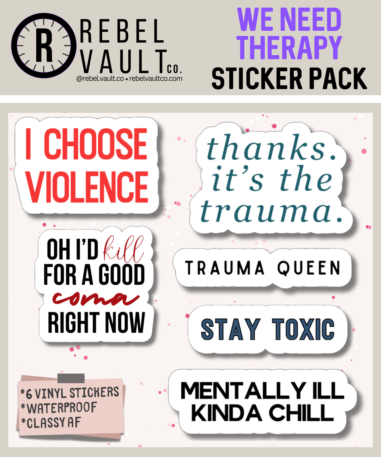 We Need Therapy Sticker Pack