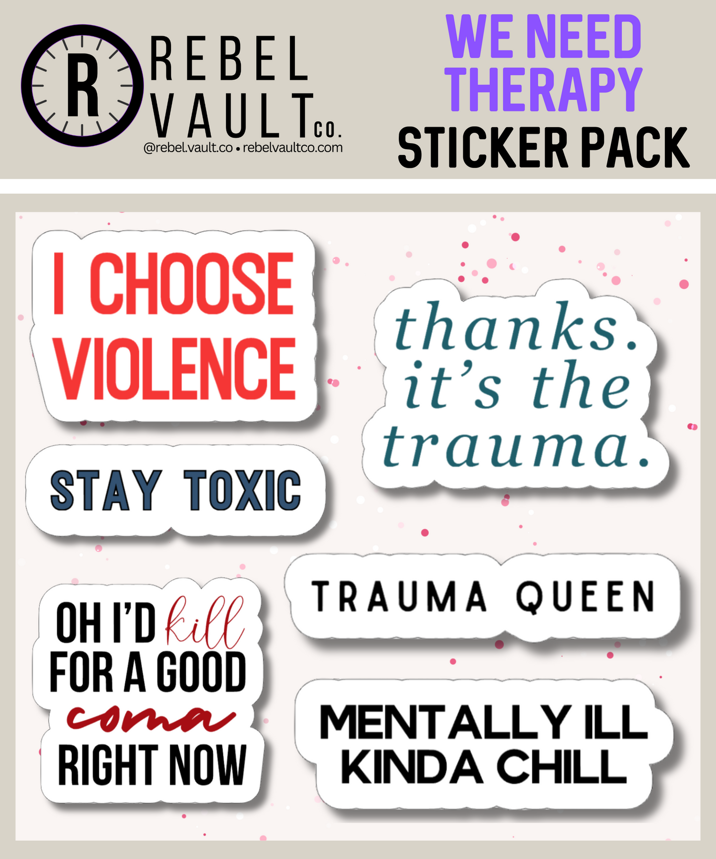 We Need Therapy - Sticker Pack