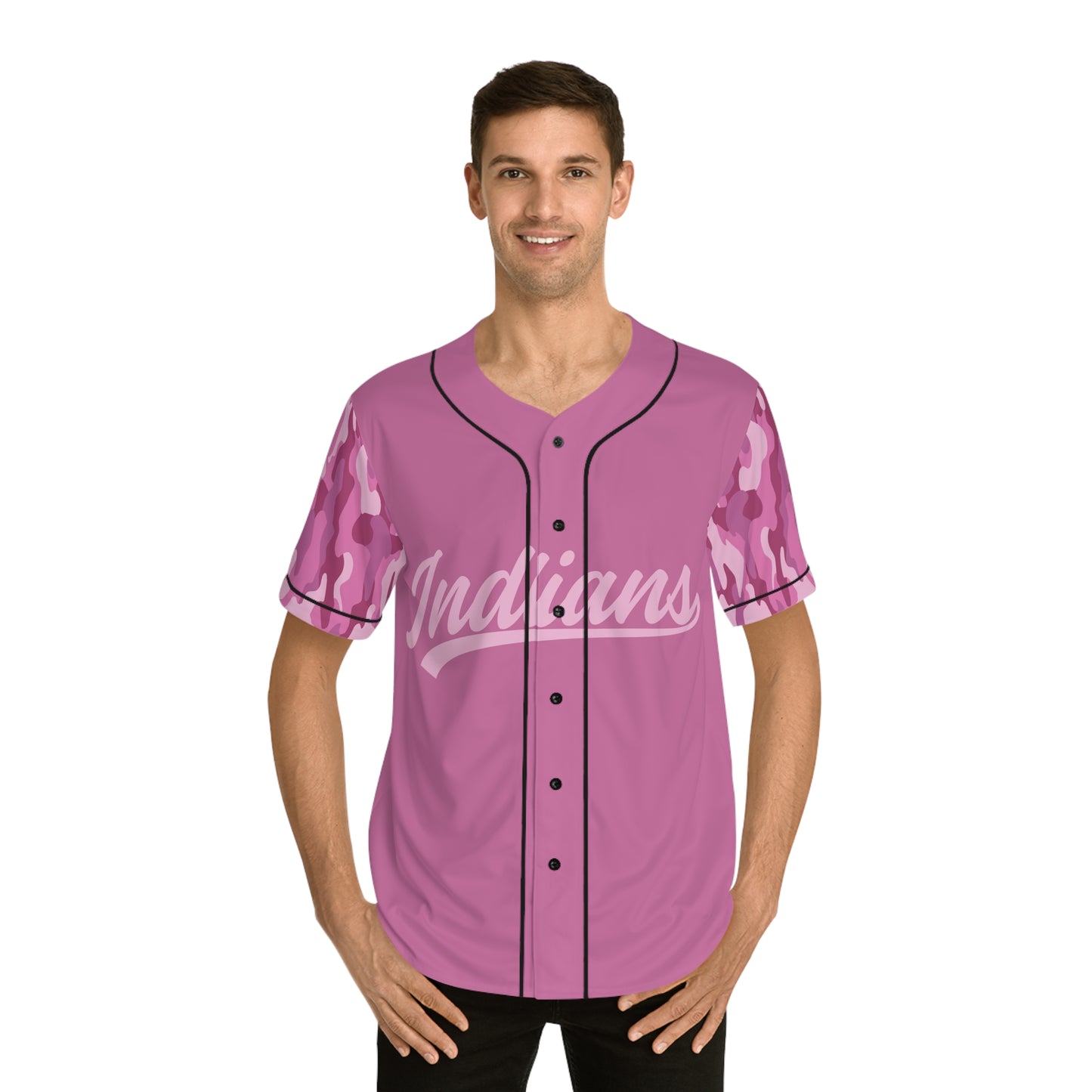 Clark - Pink Camo Baseball Jersey