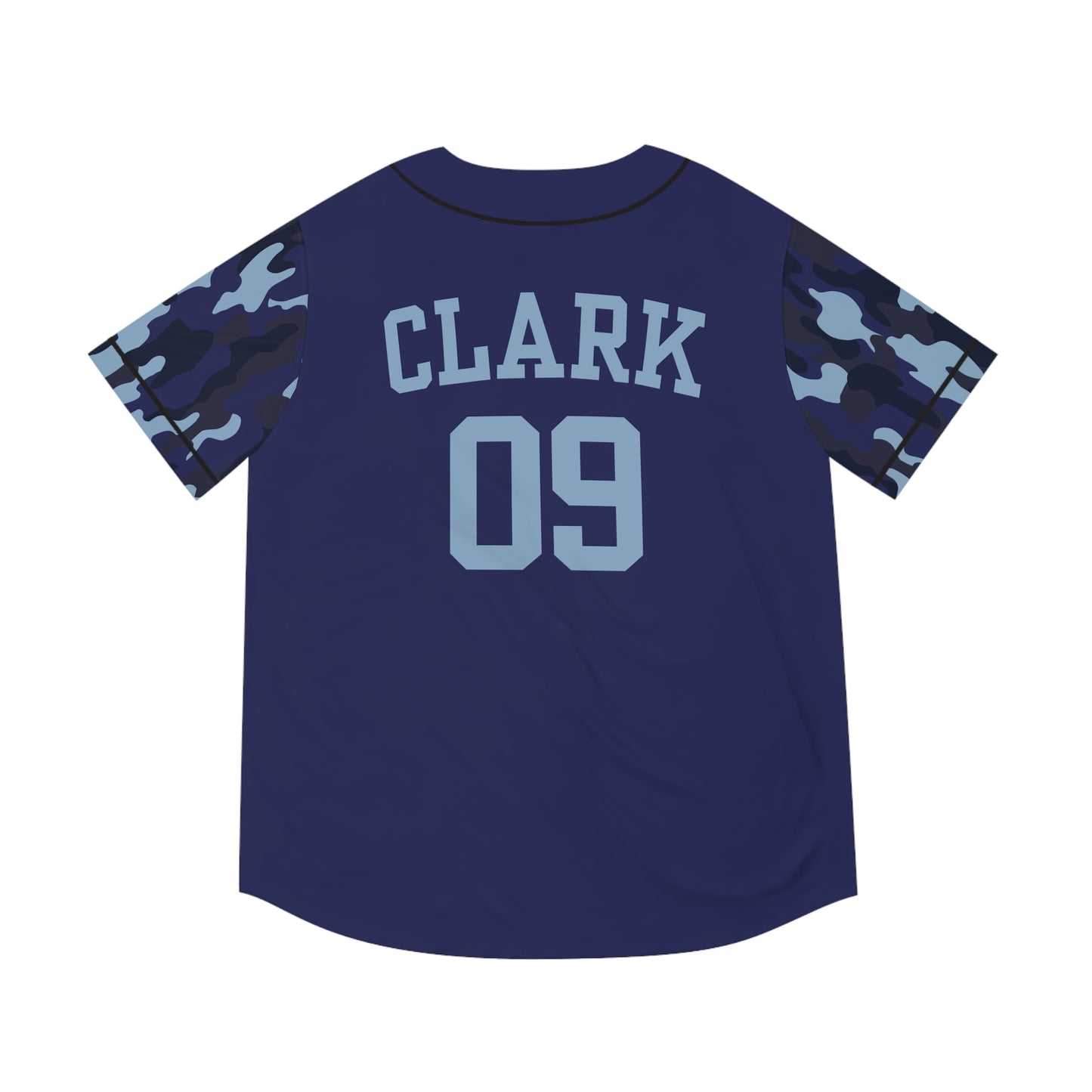 Clark - Navy Blue Camo Baseball Jersey