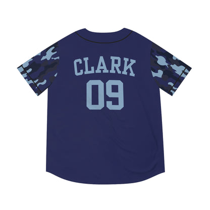 Clark - Navy Blue Camo Baseball Jersey