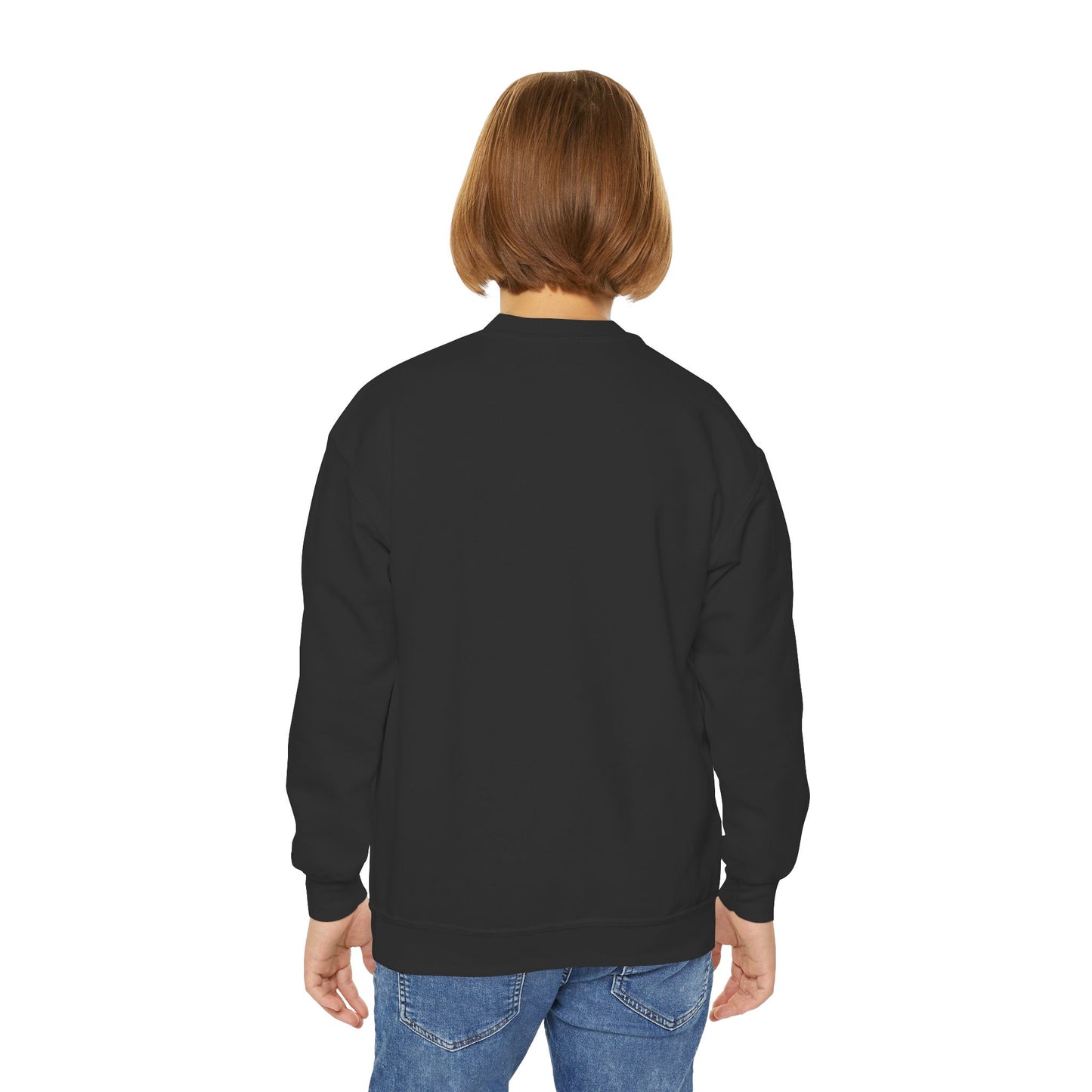Cute Reading Ghosts Youth Crewneck Sweatshirt — "Everyday’s Trash Day" Raccoon Graphic