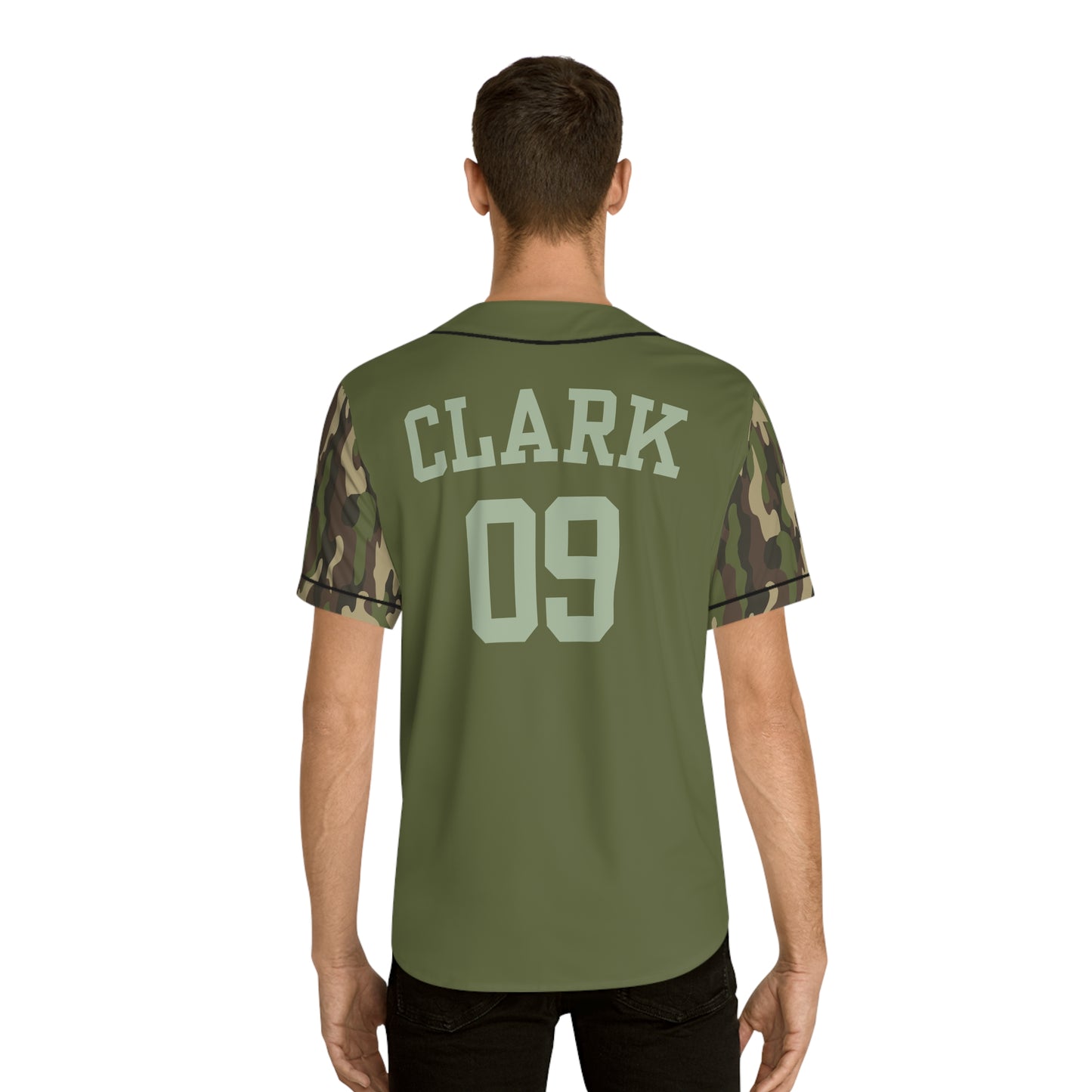 Clark - Green Camo Baseball Jersey