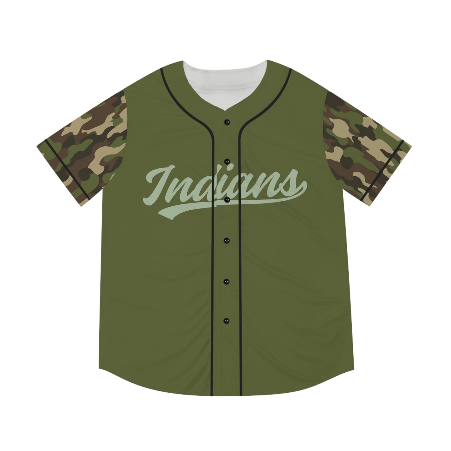 Clark - Green Camo Baseball Jersey