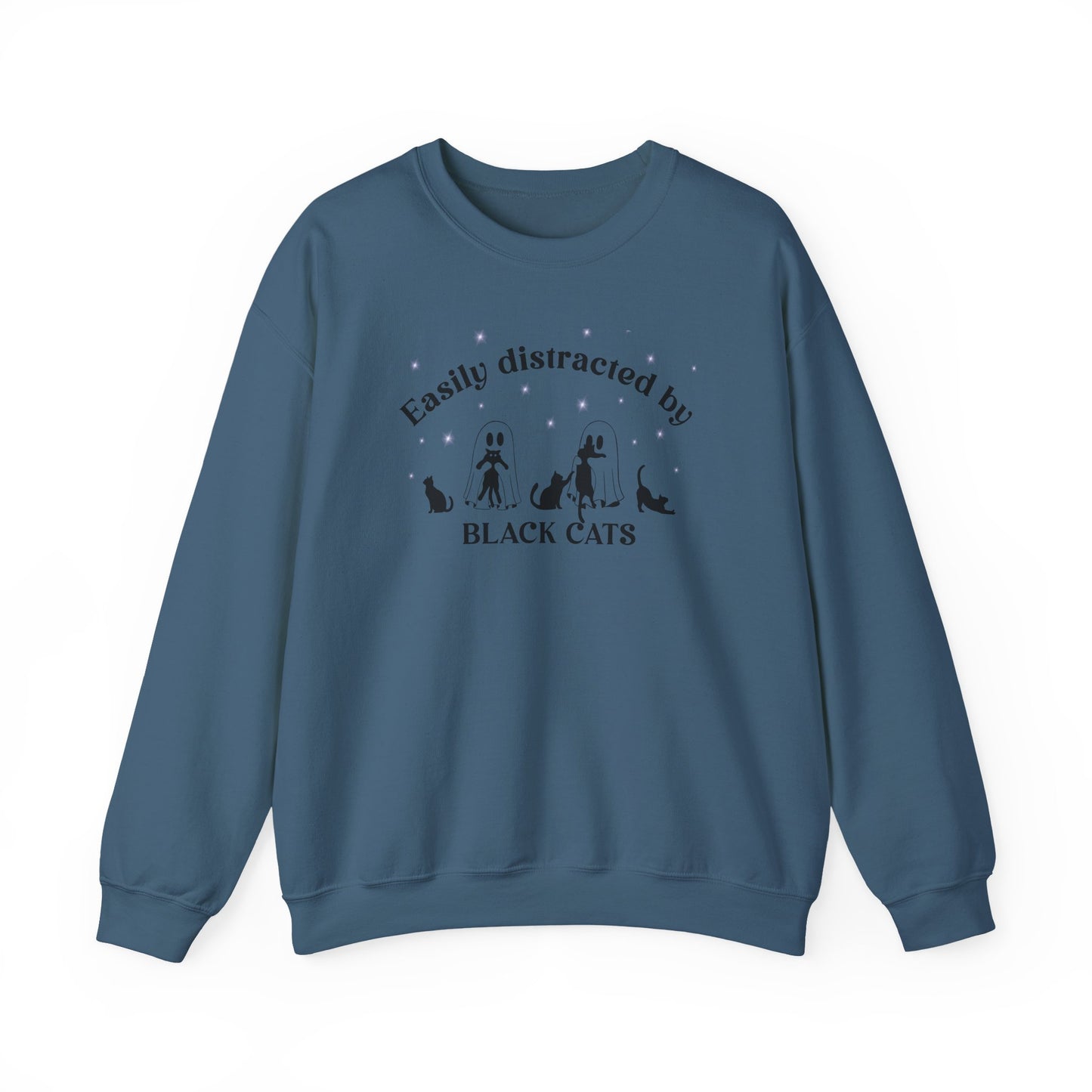 Easily Distracted to Black Cats - Unisex Crewneck Sweatshirt