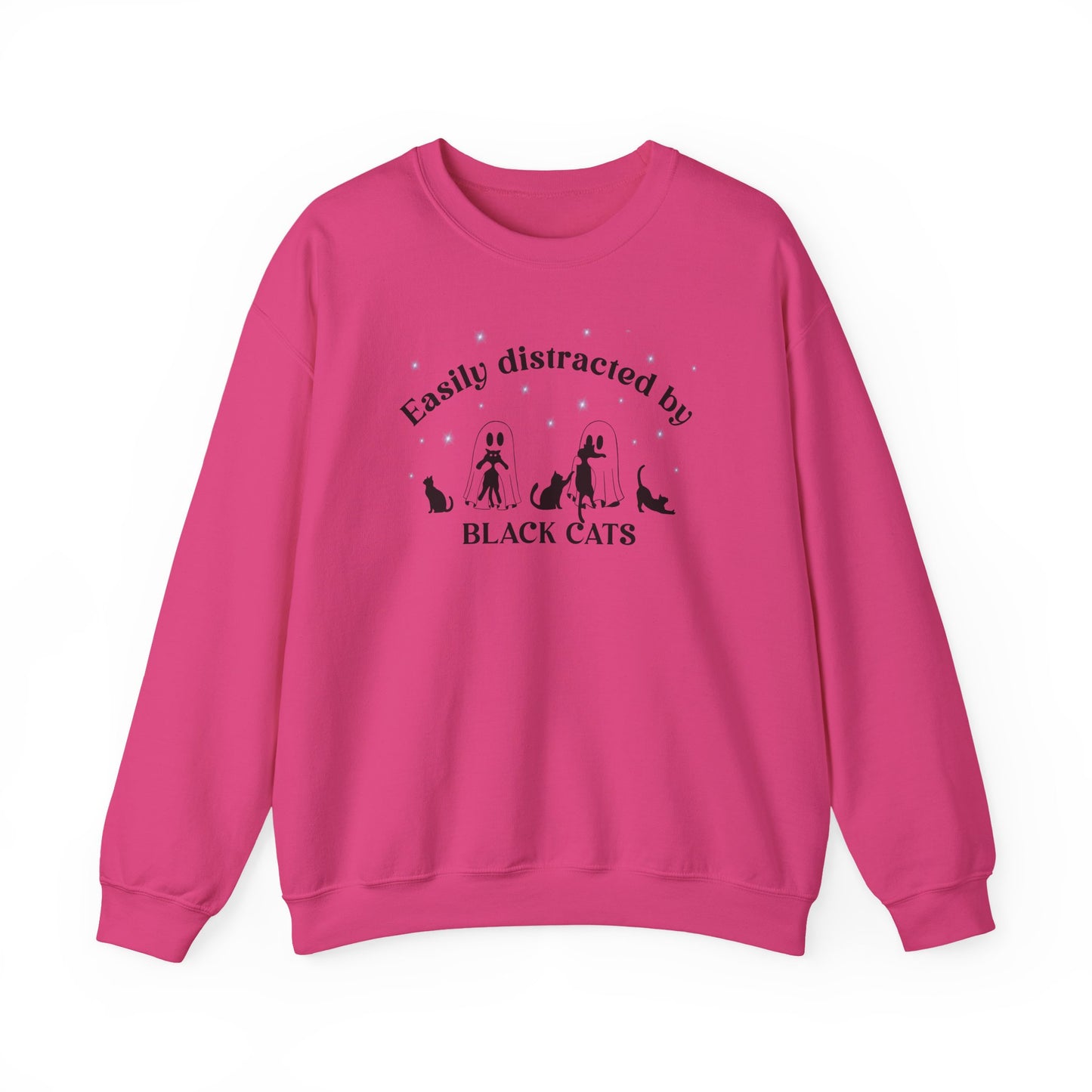 Easily Distracted to Black Cats - Unisex Crewneck Sweatshirt