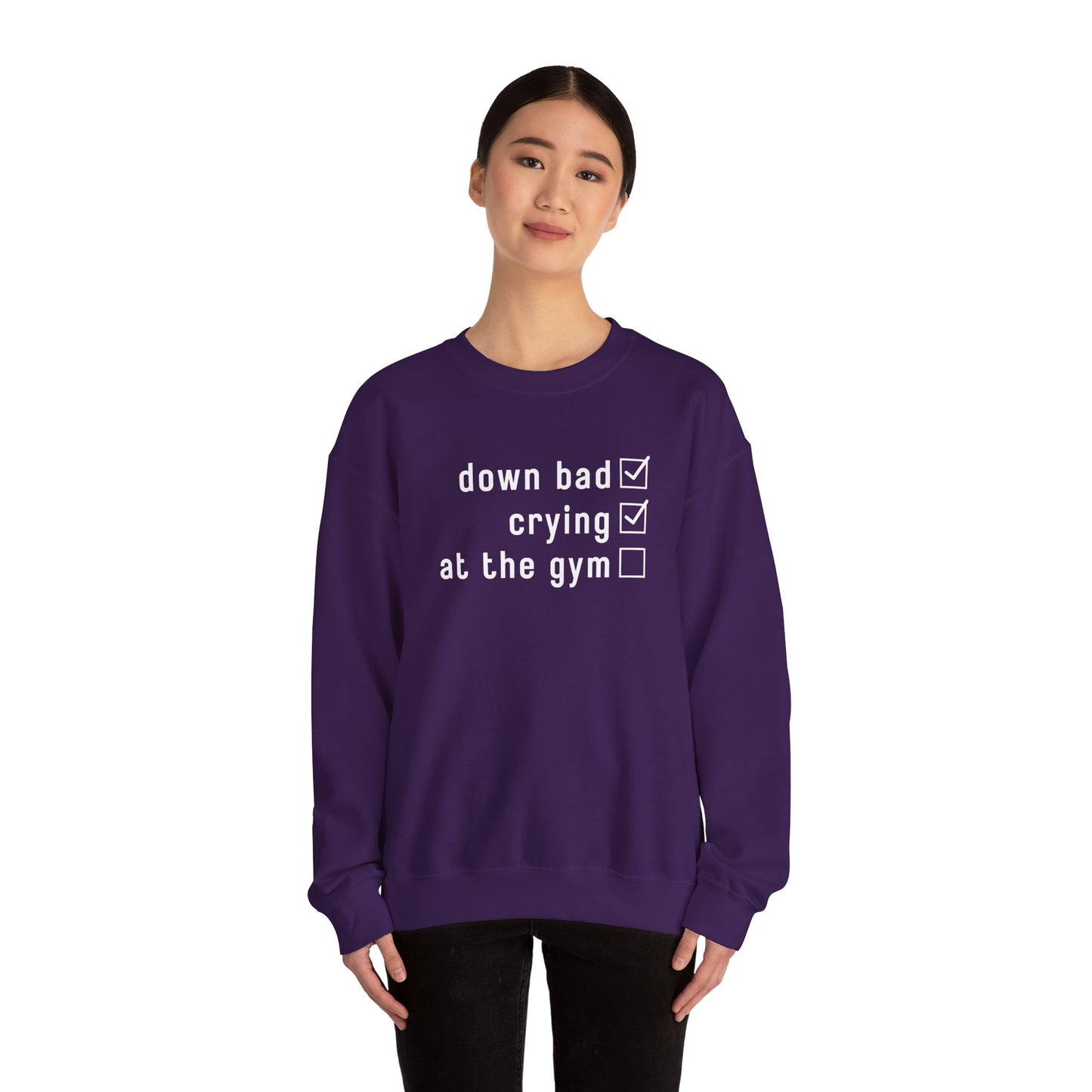 Swiftie Down Bad Crying at the Gym - Crewneck Sweatshirt