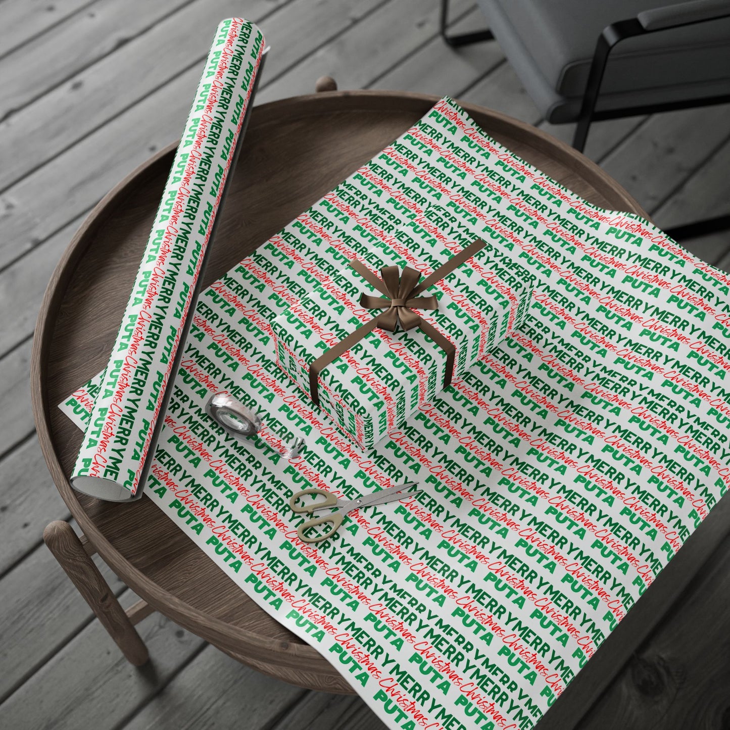 Merry Christmas Puta - Holiday Wrapping Paper
