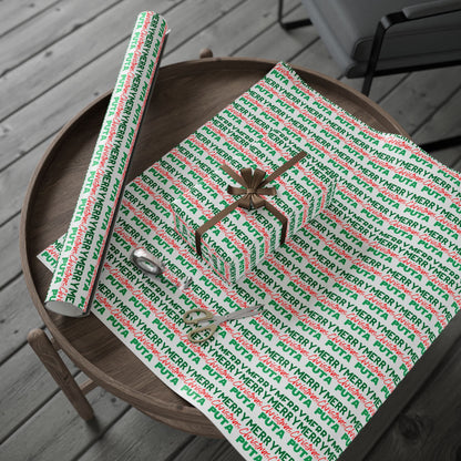 Merry Christmas Puta - Holiday Wrapping Paper