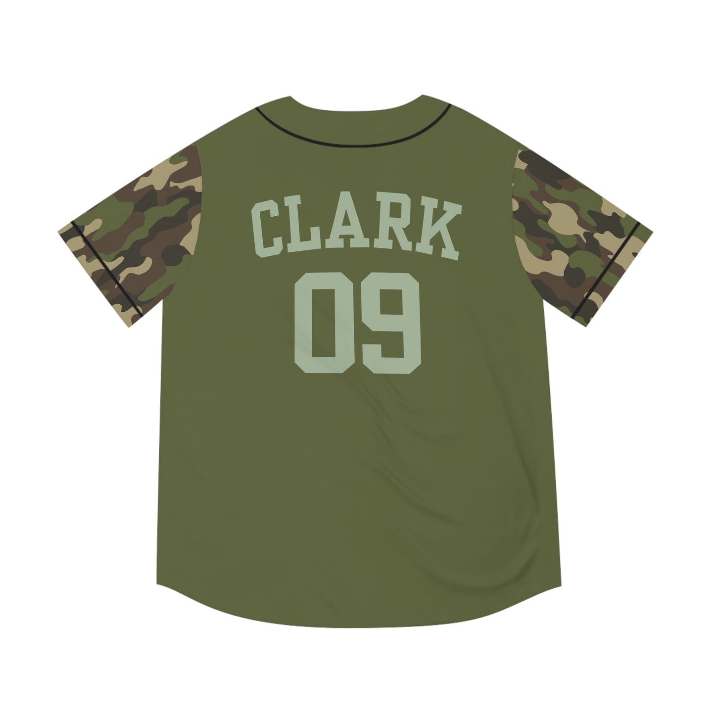 Clark - Green Camo Baseball Jersey