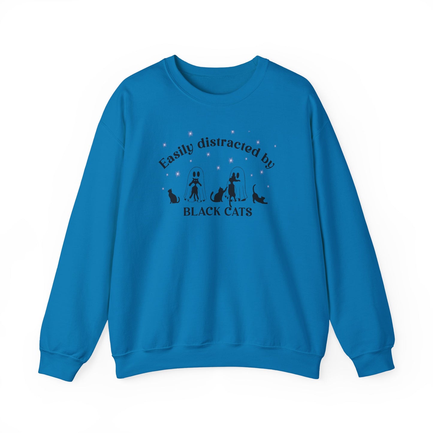 Easily Distracted to Black Cats - Unisex Crewneck Sweatshirt