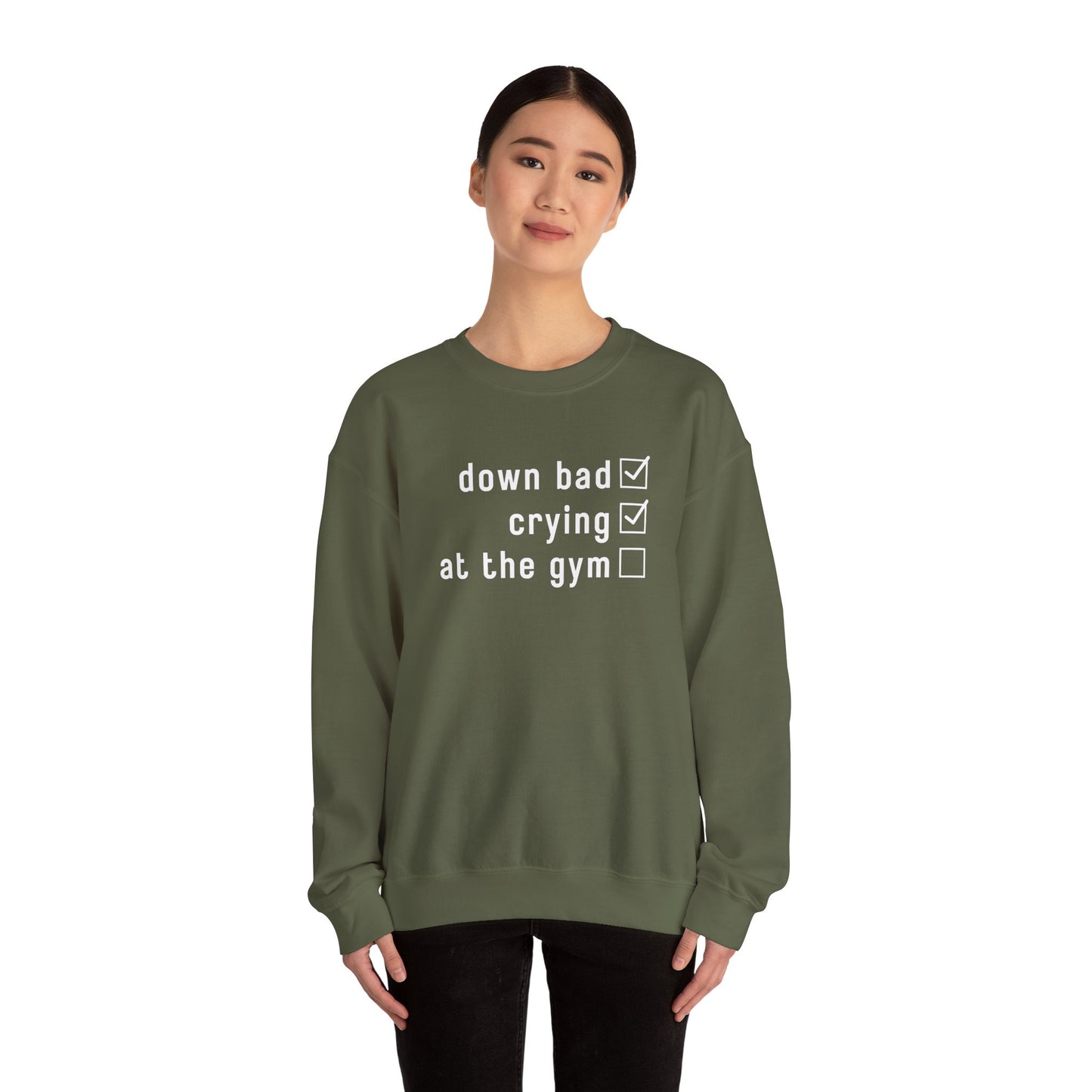 Swiftie Down Bad Crying at the Gym - Crewneck Sweatshirt