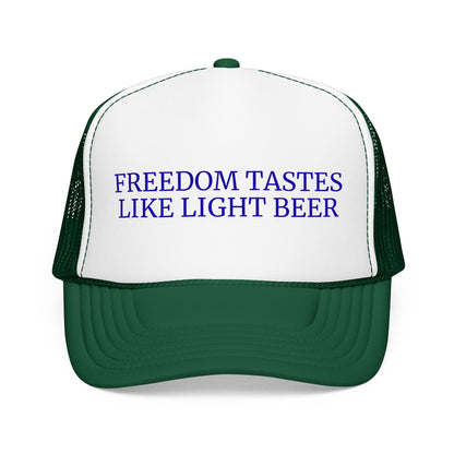 Freedom Tastes Like Light Beer - 4th of July Foam Trucker Hat
