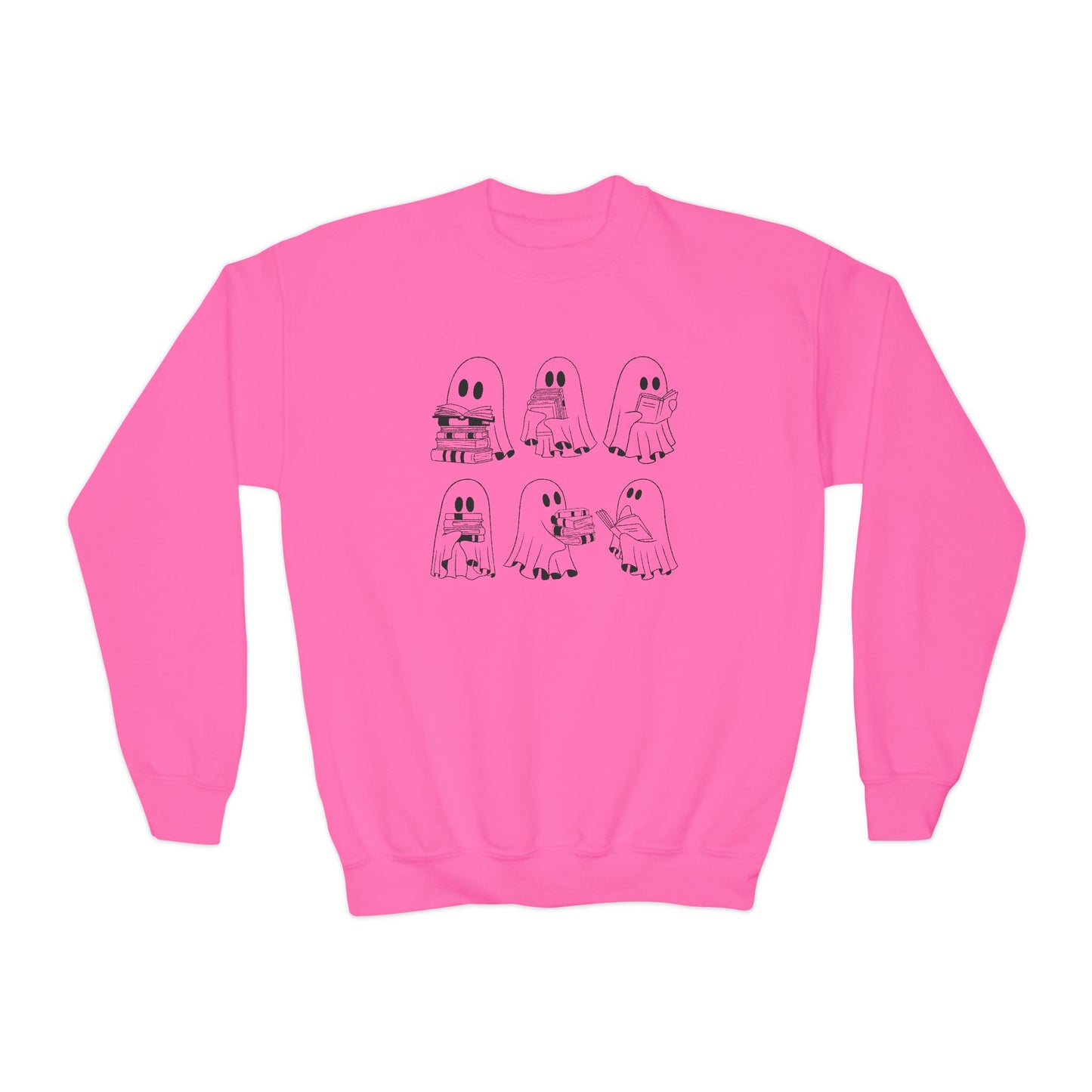 Reading Ghosties Youth Crewneck Sweatshirt — "Everyday’s Trash Day" Raccoon Graphic