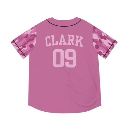 Clark - Pink Camo Baseball Jersey
