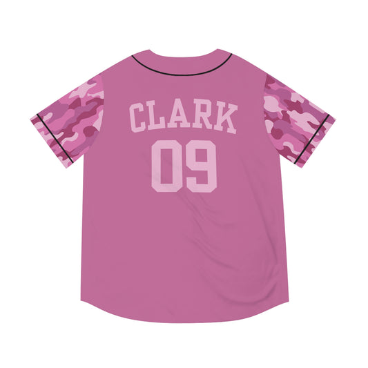 Clark - Pink Camo Baseball Jersey