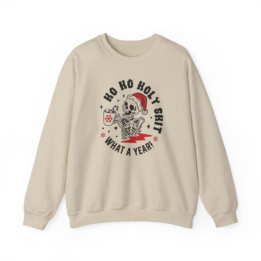 Ho Ho Holy Shit Skeleton - Crewneck Sweatshirt