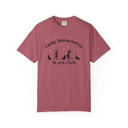 Easily Distracted by Cats - Comfort Color Tee