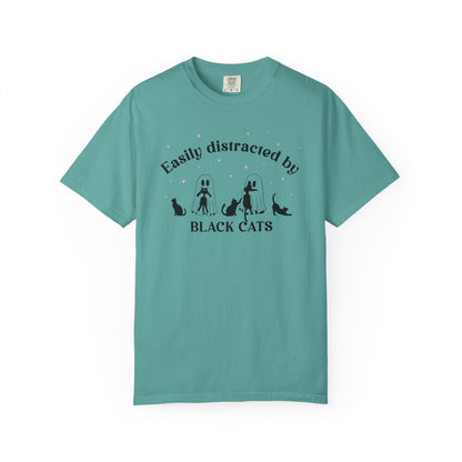 Easily Distracted by Cats - Comfort Color Tee
