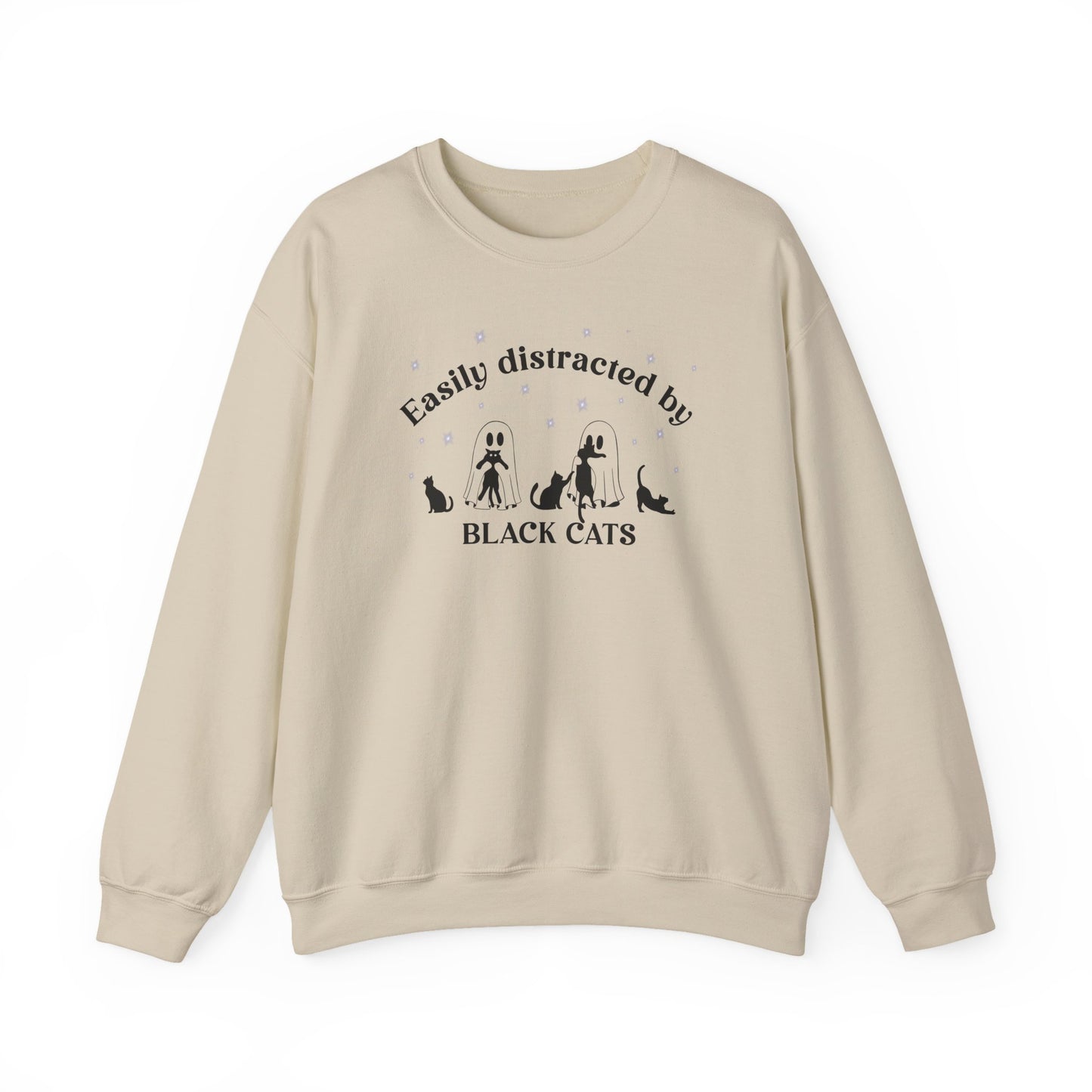 Easily Distracted to Black Cats - Unisex Crewneck Sweatshirt