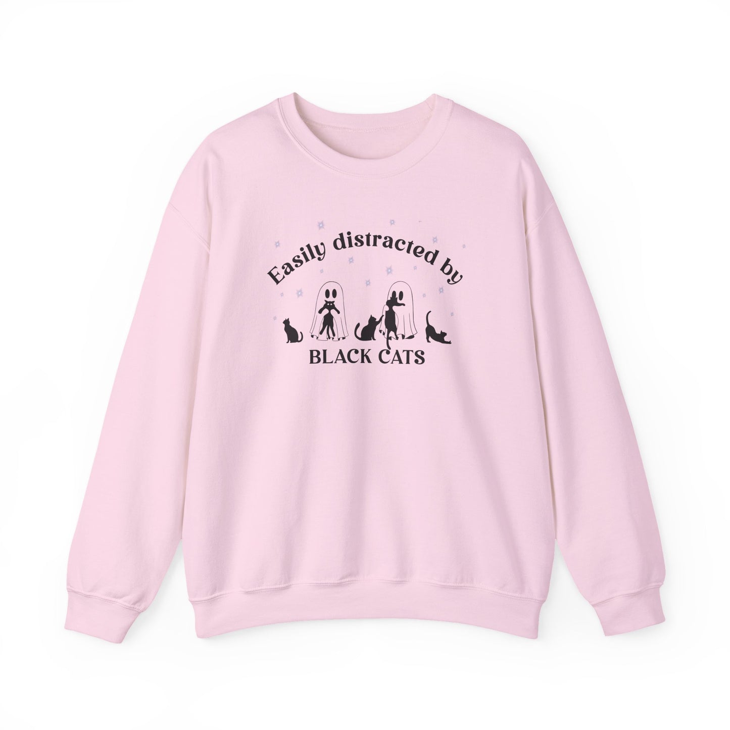 Easily Distracted to Black Cats - Unisex Crewneck Sweatshirt