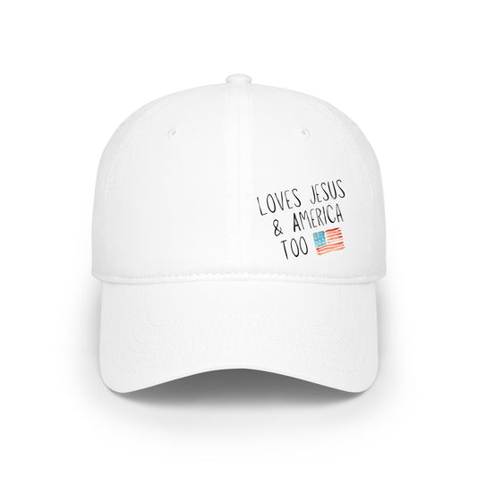 Love Jesus & America Too - Baseball Cap | 4th of July