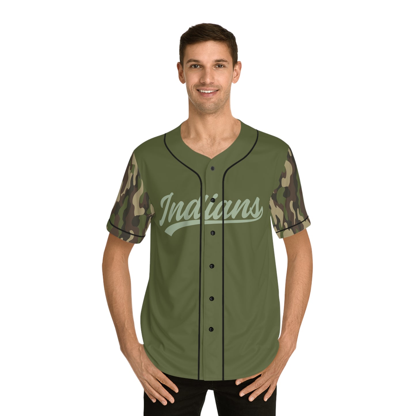 Clark - Green Camo Baseball Jersey