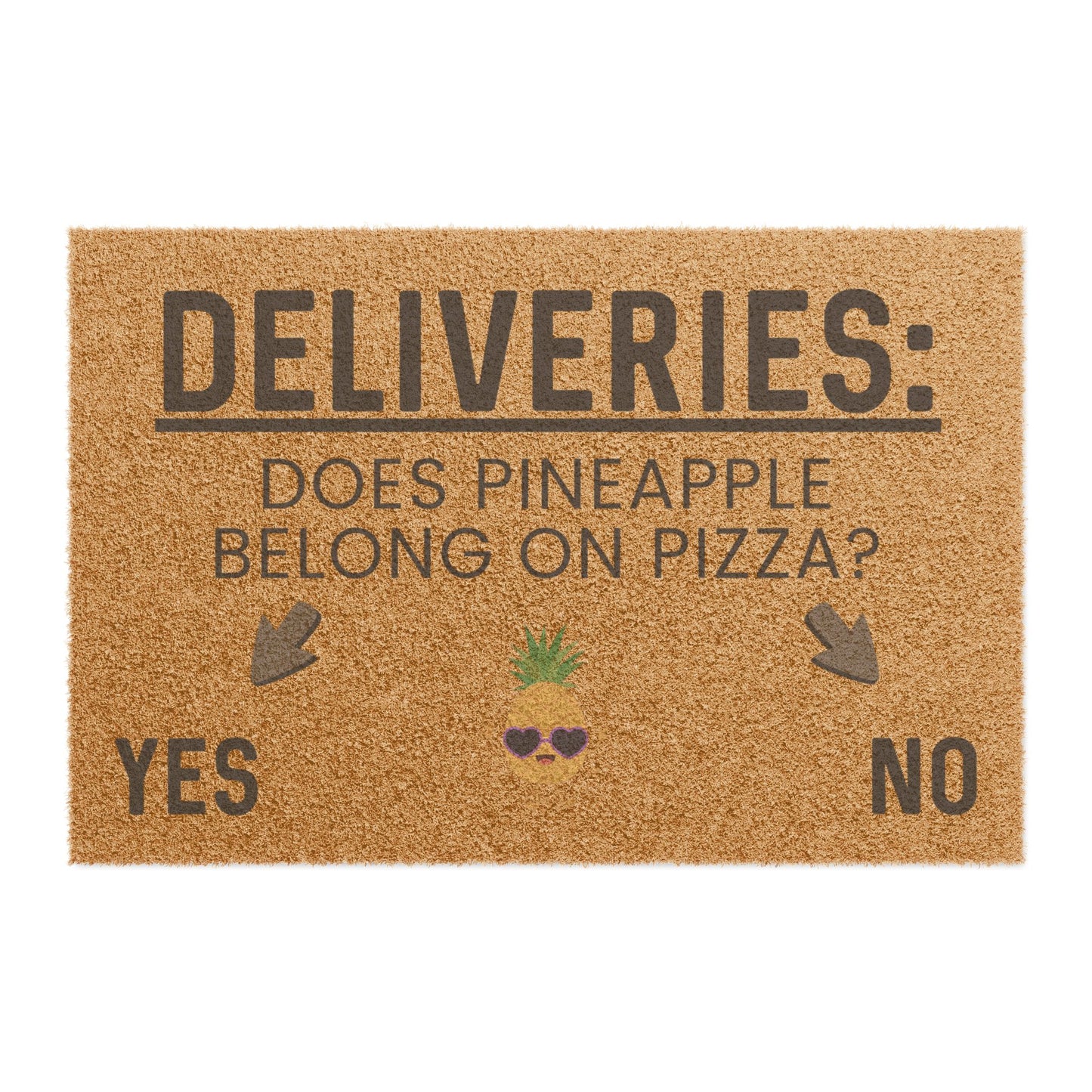Does Pineapple Belong on Pizza? - Interactive Delivery Doormat