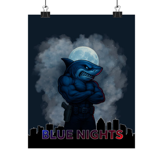 Blue Nights - Canvas Poster