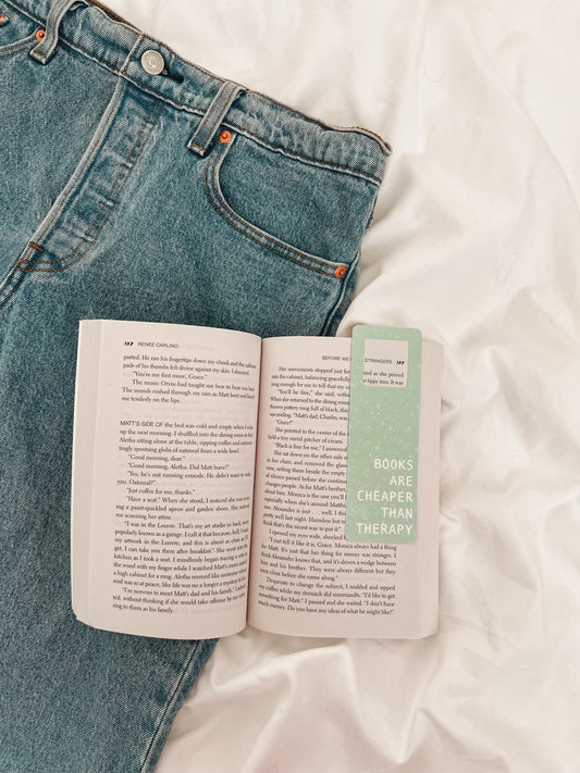 Books Are Cheaper Than Therapy Bookmark