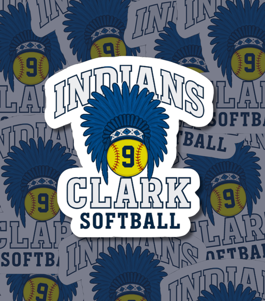 Clark Softball Stickers