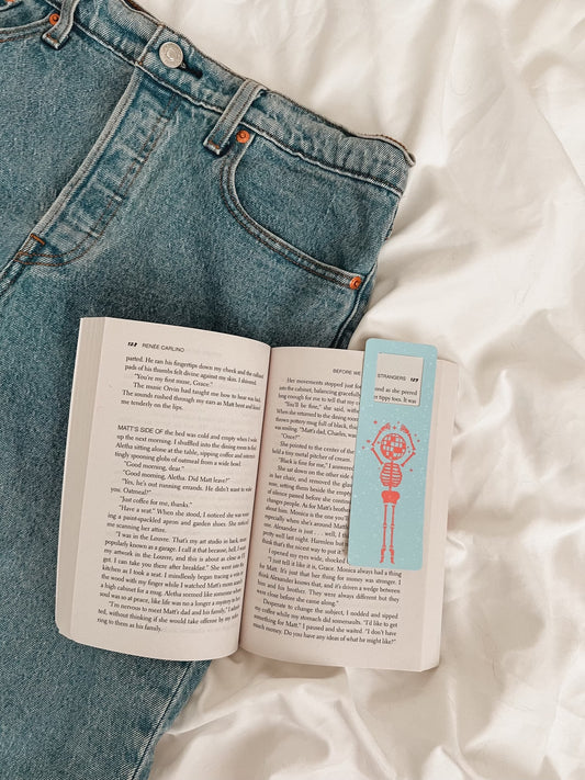 Disco Ball Skeleton Bookmark