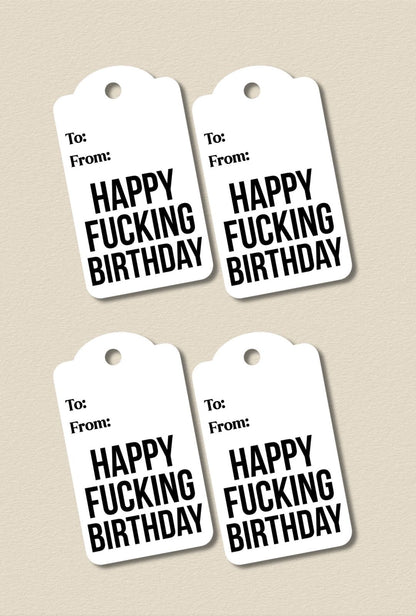 Happy Fucking Birthday - Gift Tags Pack