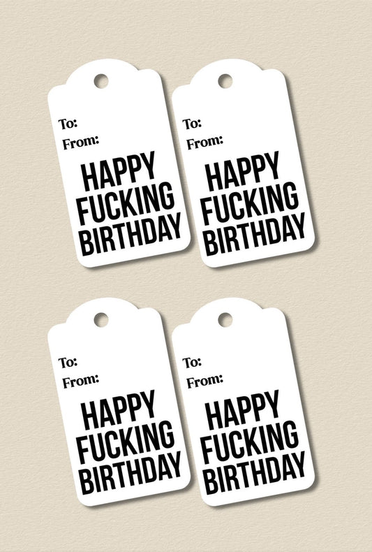 Happy Fucking Birthday - Gift Tags Pack