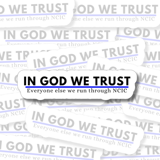 In God We Trust - Vinyl Sticker