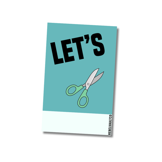 Let's Scissor - MINI Rebel Note Card