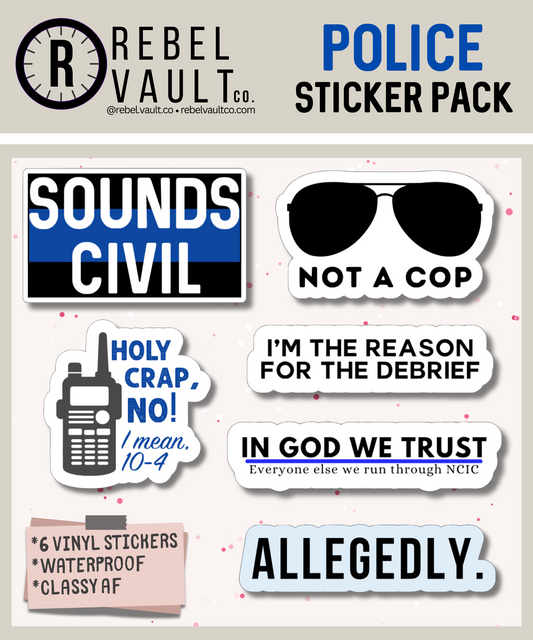 Police Humor Sticker Pack